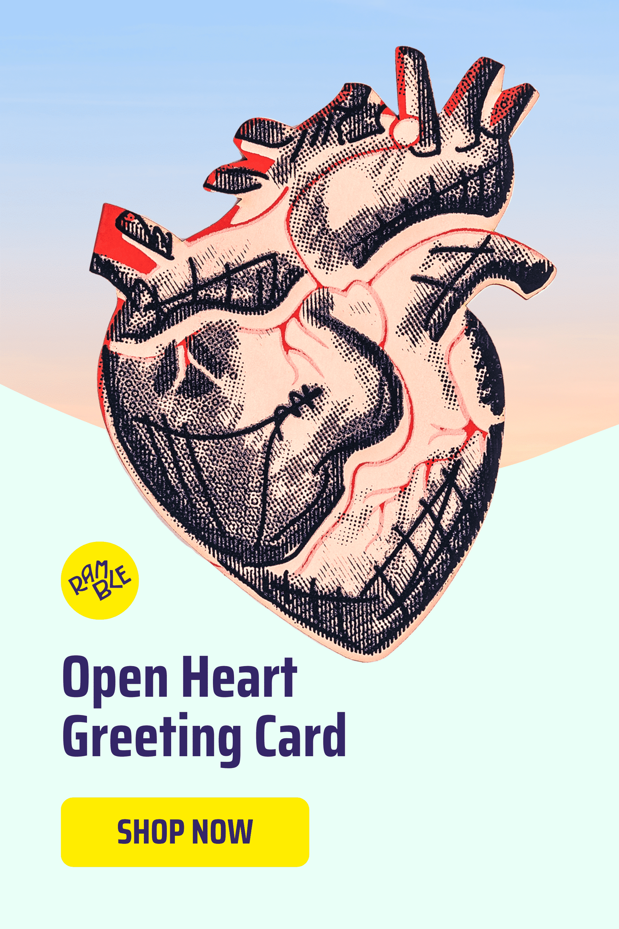 Pinterest—Ramble Gifts: Open Heart Greeting Card